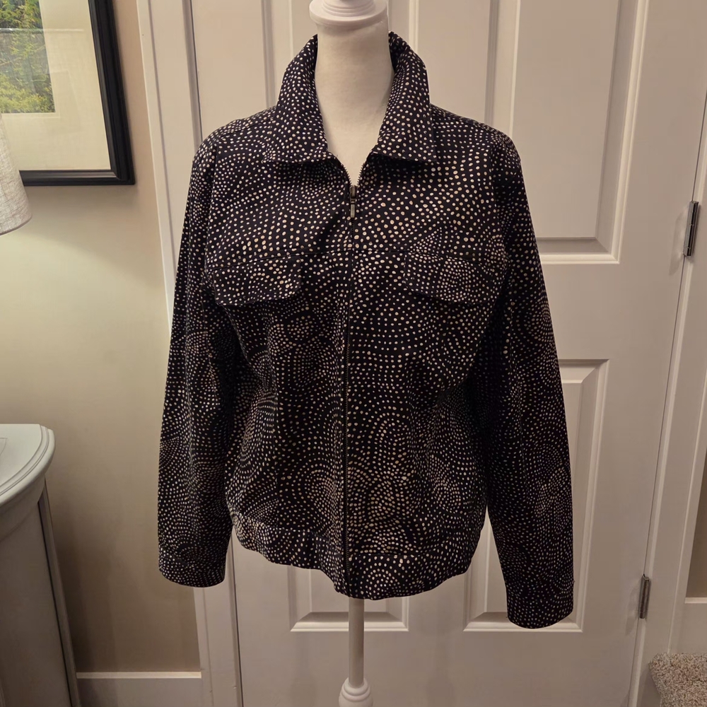 Geoffrey Beene Sport Women's Jacket Size 12 Stretch Long Sleeve Full Zip